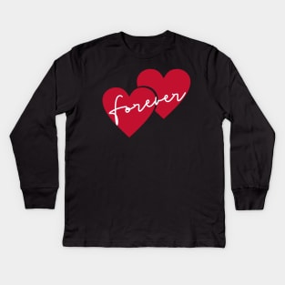 valentine hearts Kids Long Sleeve T-Shirt